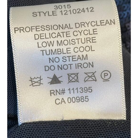 Tory Burch Sequin Dress Size Medium Alton Blue Belted Sparkle Evening Glam - Picture 9 of 9